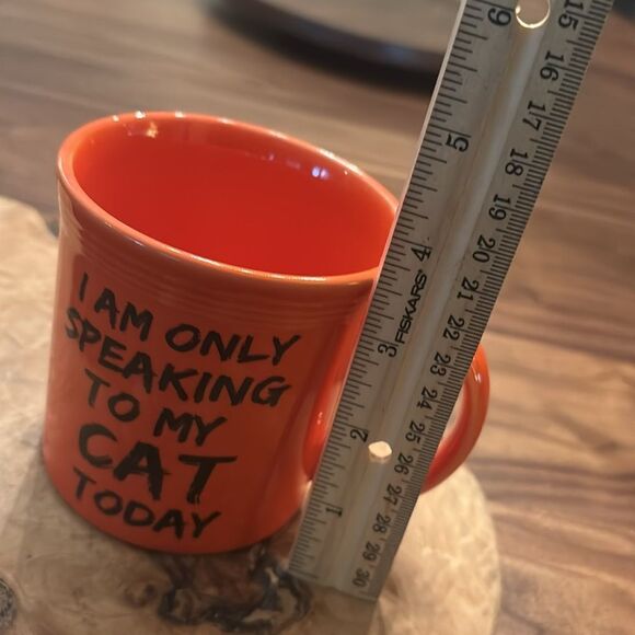 Rare Fiestaware Mug "I'm Only Speaking to My Cat Today" - Picture 7 of 7